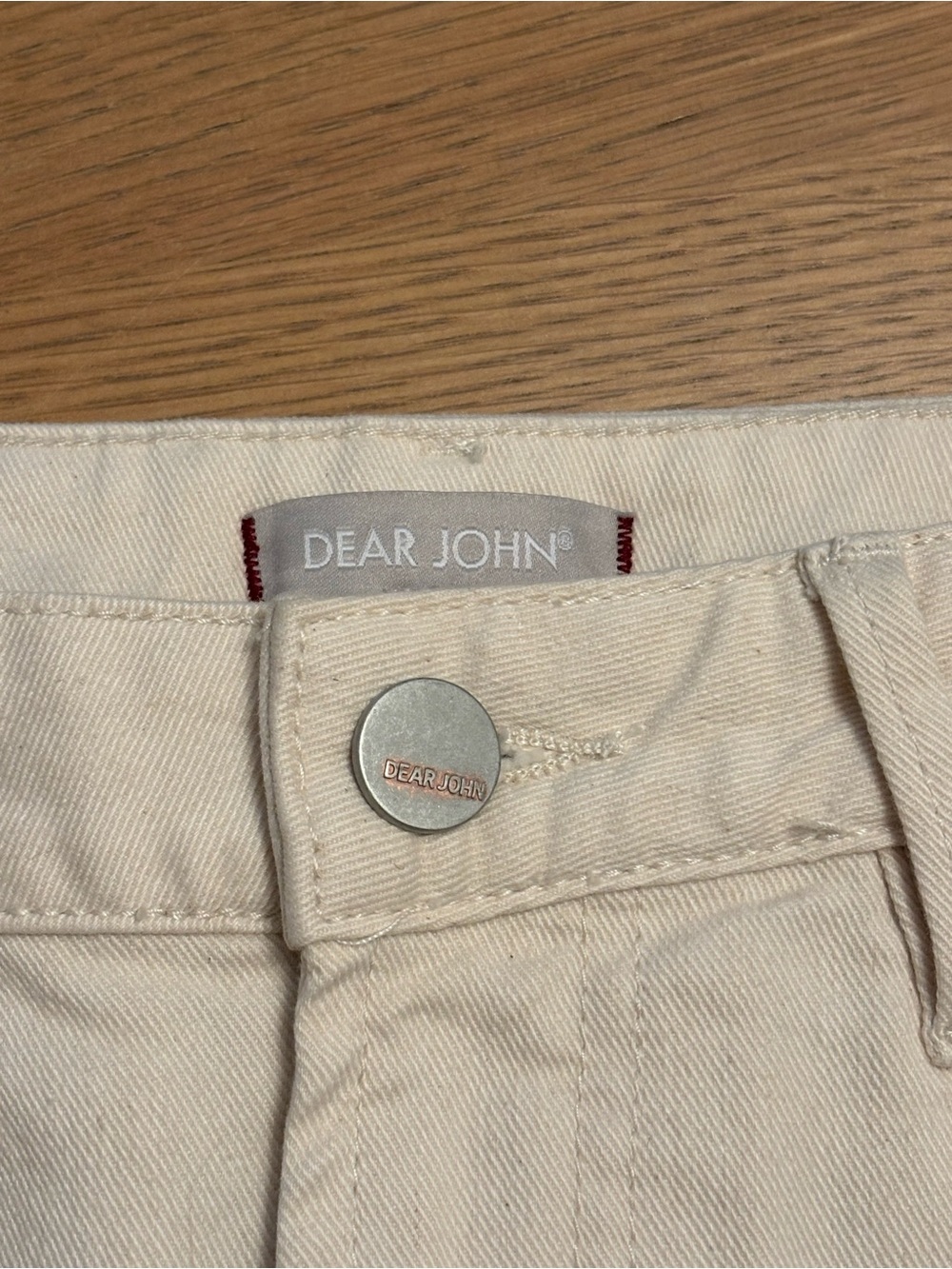 Dear John High Rise Cream Shorts with Color Side Stripes Size 31 Womens - Picture 2 of 10